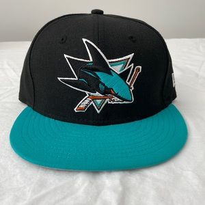 Men’s San Jose Sharks Fitted Hat. Size: 7 1/4